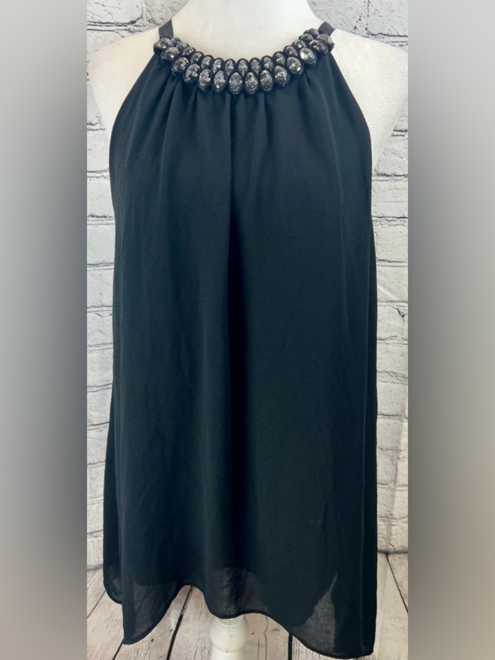 Vintage Max Studio Halter Embellished Tunic Tank